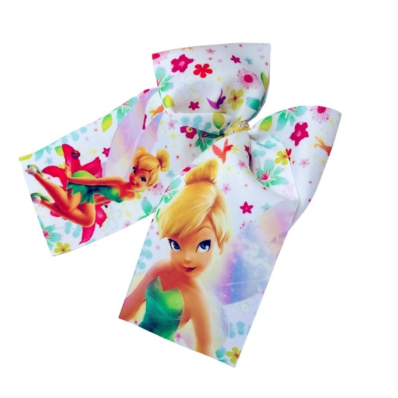 TINKERBELL CHEER HAIR BOW - Picture 1 of 2